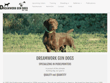 Tablet Screenshot of dreamworkgundogs.com